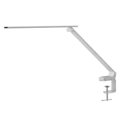 Prios lámpara de mesa LED Tamarin, altura 40 cm, blanca, atenuable