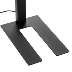 Prios lámpara de pie LED para oficina Taronis, negra, 195 cm, atenuable
