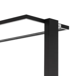 Prios lámpara de pie LED para oficina Taronis, negra, 195 cm, atenuable