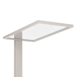 Prios lámpara de pie LED para oficina Taronis, blanca, 195 cm, atenuable