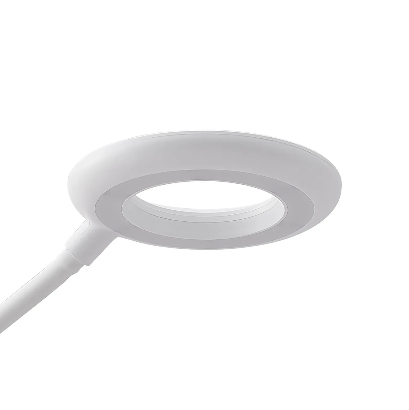 Prios lámpara de pinza LED Harumi, blanca, batería recargable, USB, 51 cm de