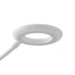 Prios lámpara de pinza LED Harumi, blanca, batería recargable, USB, 51 cm de