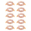 Prios lámpara de techo empotrable Fibur, cobre, zinc, Ø8,2 cm, 10 unidades