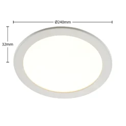 Prios lámpara empotrable LED Cadance, blanco, 24cm, juego de 10, CCT