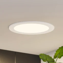 Prios lámpara empotrable LED Cadance, blanco, 22 cm, CCT, IP44