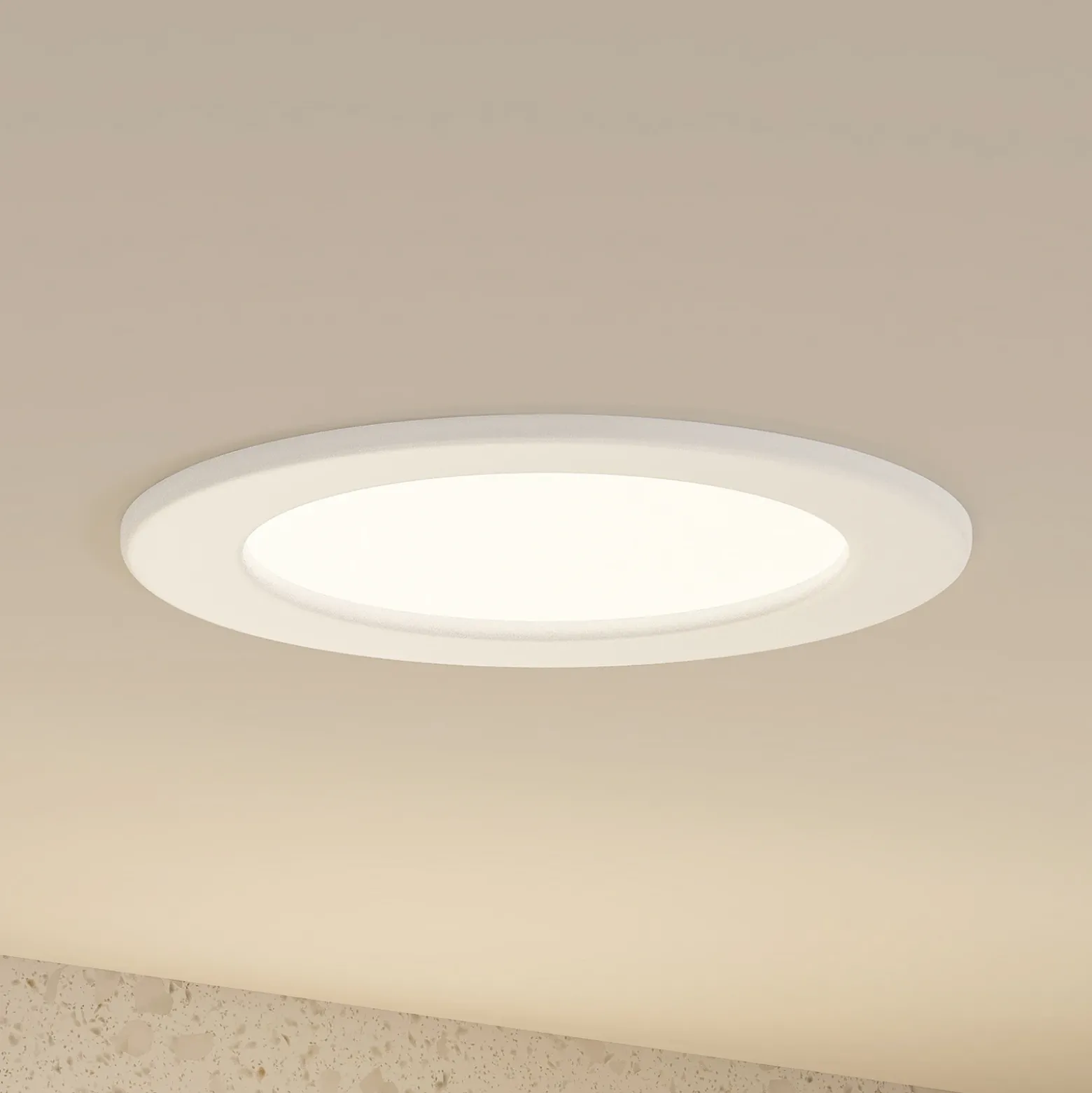 Prios lámpara empotrable LED Cadance, blanco, 17 cm, juego de 10, CCT