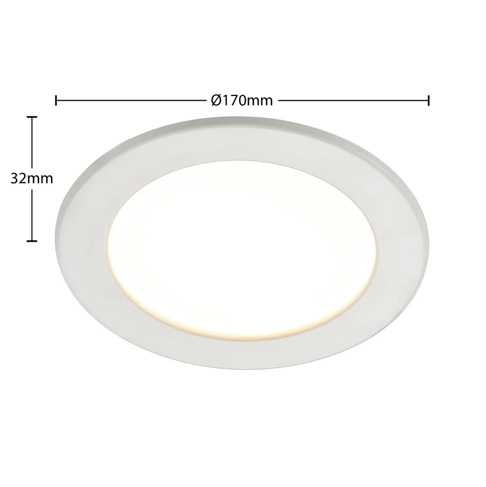 Prios lámpara empotrable LED Cadance, blanco, 17 cm, juego de 10, CCT