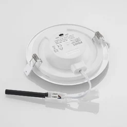 Prios lámpara empotrable LED Cadance, plata, 17 cm, CCT, IP44