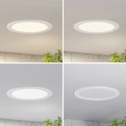 Prios lámpara empotrable LED Cadance, blanco, 24cm, juego de 10, CCT