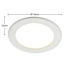 Prios lámpara empotrable LED Cadance, blanco, 17 cm, juego de 10, CCT