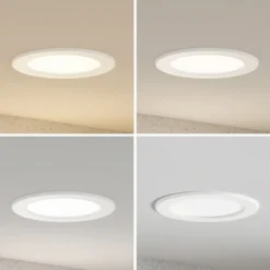 Prios lámpara empotrable LED Cadance, blanco, 17 cm, juego de 3, CCT