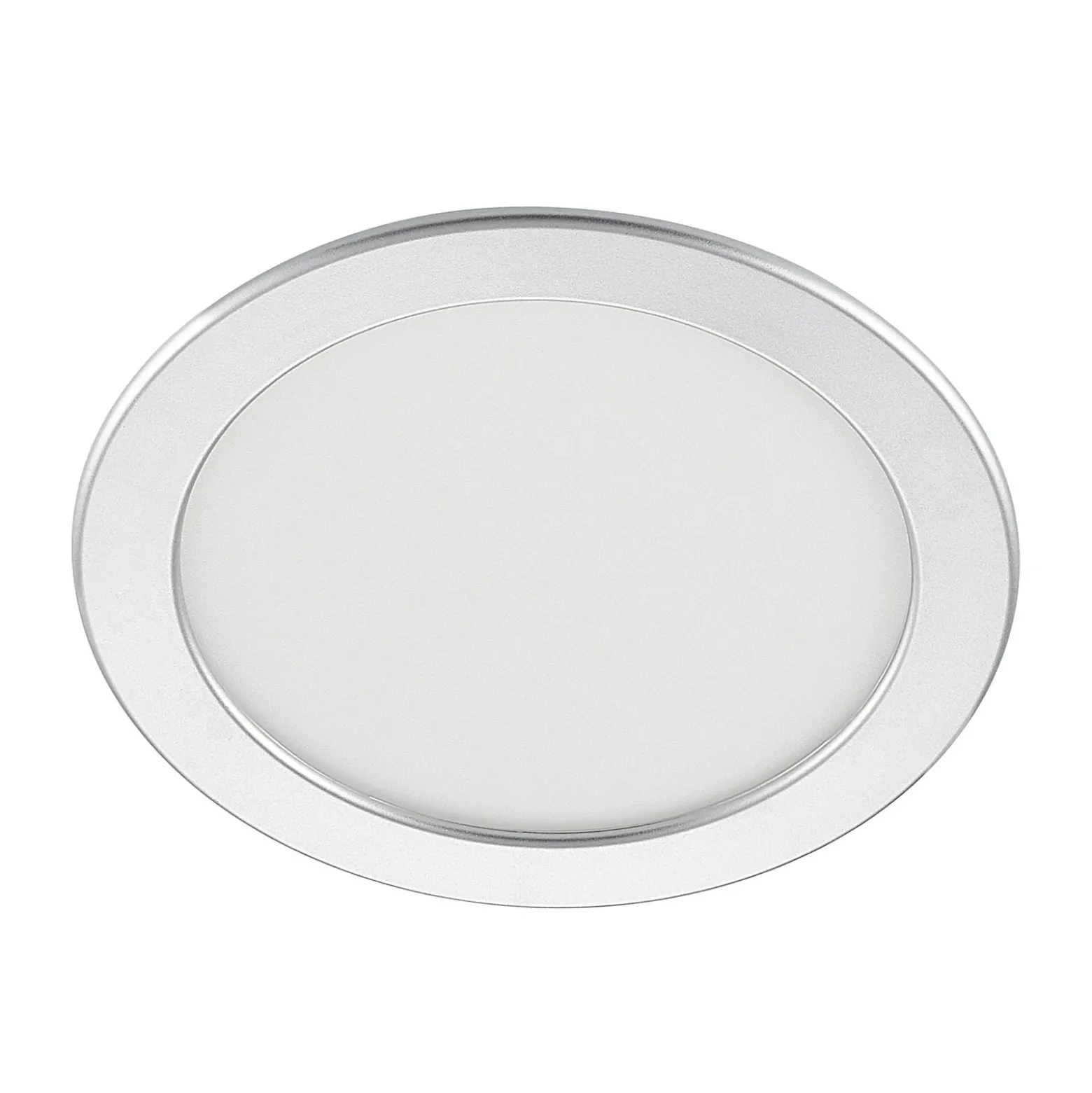Prios lámpara empotrable LED Cadance, plata, 22 cm, CCT, IP44