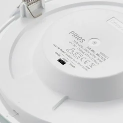 Prios lámpara empotrable LED Cadance, blanco, 22 cm, juego de 10, CCT