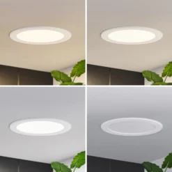 Prios lámpara empotrable LED Cadance, blanco, 22 cm, juego de 10, CCT