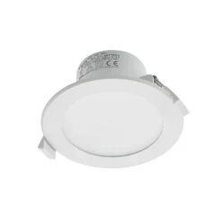 Prios lámpara empotrable LED Rida, juego de 3, blanco, 12 cm, CCT, IP44