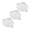 Prios lámpara empotrable LED Rida, juego de 3, blanco, 19cm, CCT, IP44
