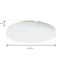 Prios lámpara LED de techo Artin, Ø 28 cm, blanco, CCT, IP65