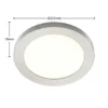 Prios lámpara LED de techo Aureka, Ø 23 cm, plata, metal