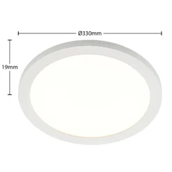 Prios lámpara LED de techo Aureka, set de 2, sensor, Ø 33 cm, blanco