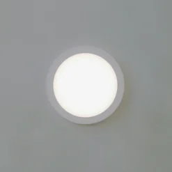 Prios lámpara LED de techo Aureka, detector de movimiento, Ø 23 cm, blanco