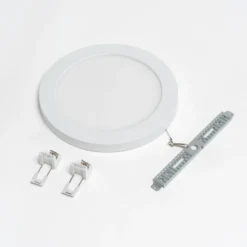 Prios lámpara LED de techo Aureka, detector de movimiento, Ø 23 cm, blanco