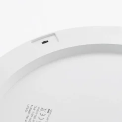 Prios lámpara LED de techo Aureka, detector de movimiento, Ø 33 cm, blanco
