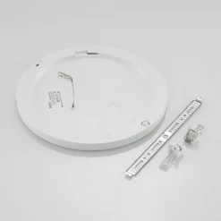 Prios lámpara LED de techo Aureka, detector de movimiento, Ø 33 cm, blanco