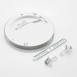 Prios lámpara LED de techo Aureka, Ø 23 cm, plata, metal