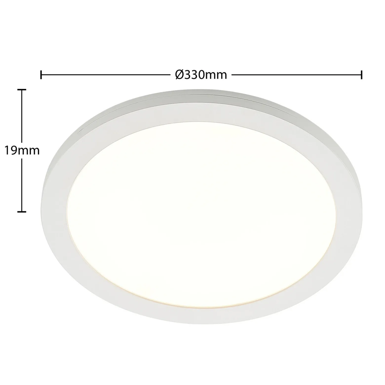 Prios lámpara LED de techo Aureka, set de 2, sensor, Ø 33 cm, blanco