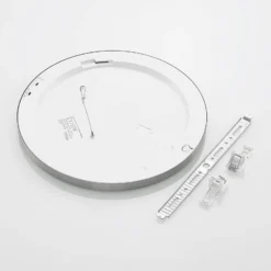 Prios lámpara LED de techo Aureka, Ø 33 cm, plata, metal