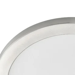 Prios lámpara LED de techo Aureka, Ø 33 cm, plata, metal