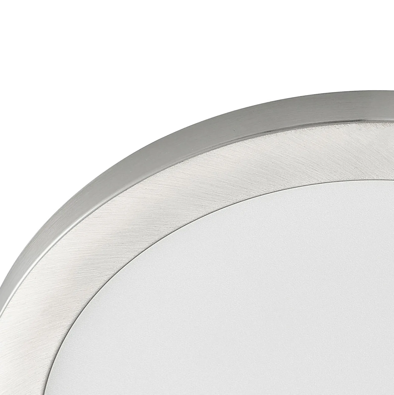 Prios lámpara LED de techo Aureka, Ø 33 cm, plata, metal