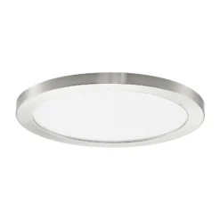 Prios lámpara LED de techo Aureka, Ø 33 cm, plata, metal