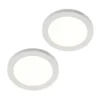 Prios lámpara LED de techo Aureka, set de 2, sensor, Ø 23 cm, blanco