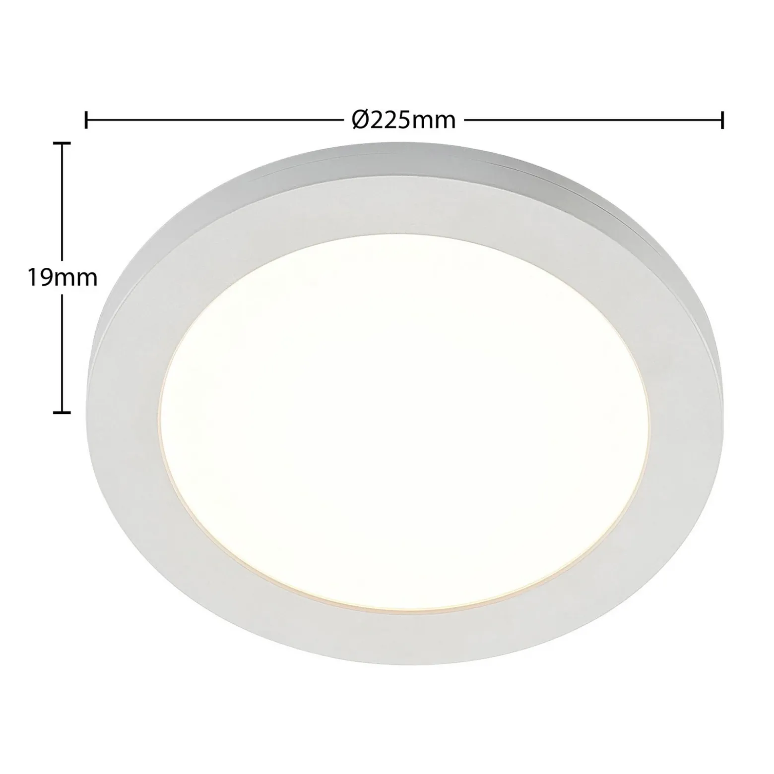 Prios lámpara LED de techo Aureka, set de 2, sensor, Ø 23 cm, blanco