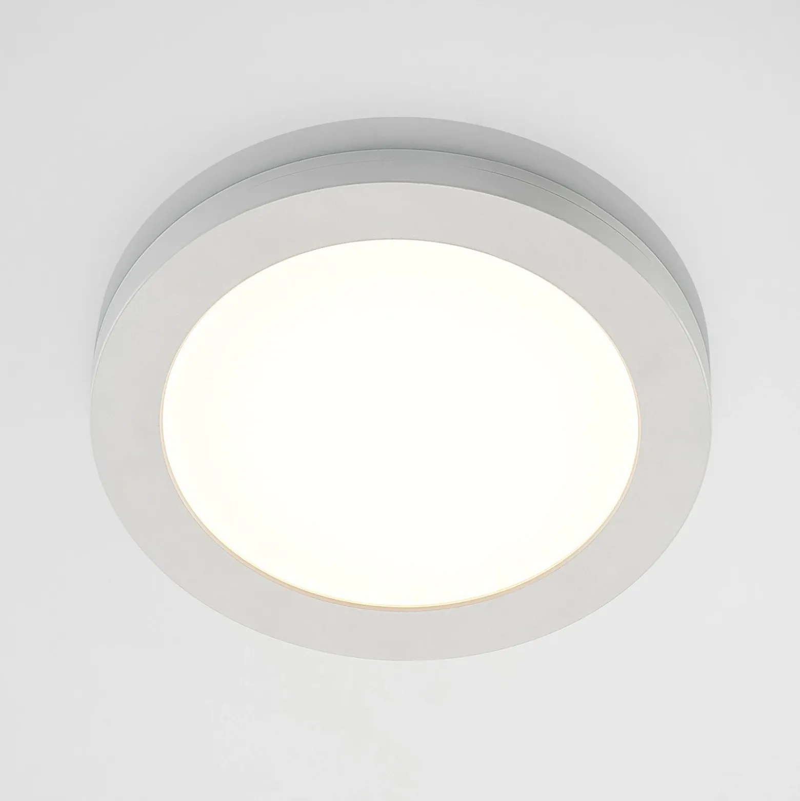 Prios lámpara LED de techo Aureka, set de 2, sensor, Ø 23 cm, blanco