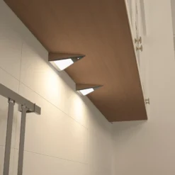 Prios Odia lámpara LED bajo mueble, acero inoxidable, 2 luces.