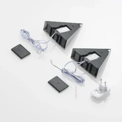 Prios Odia lámpara LED bajo mueble, acero inoxidable, 2 luces.