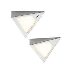 Prios Odia lámpara LED bajo mueble, acero inoxidable, 2 luces.