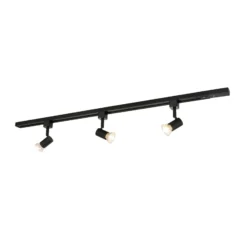 Prios Okko Sistema de riel monofásico 1 luz negro 3 luces