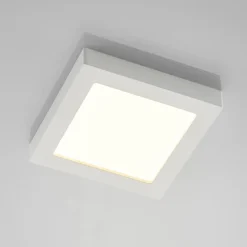 Prios Plafón LED Alette, blanco, 22,7 cm 24W, atenuable