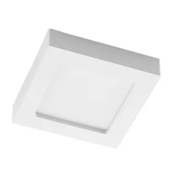 Prios Plafón LED Alette, blanco, 17,2 cm, atenuable
