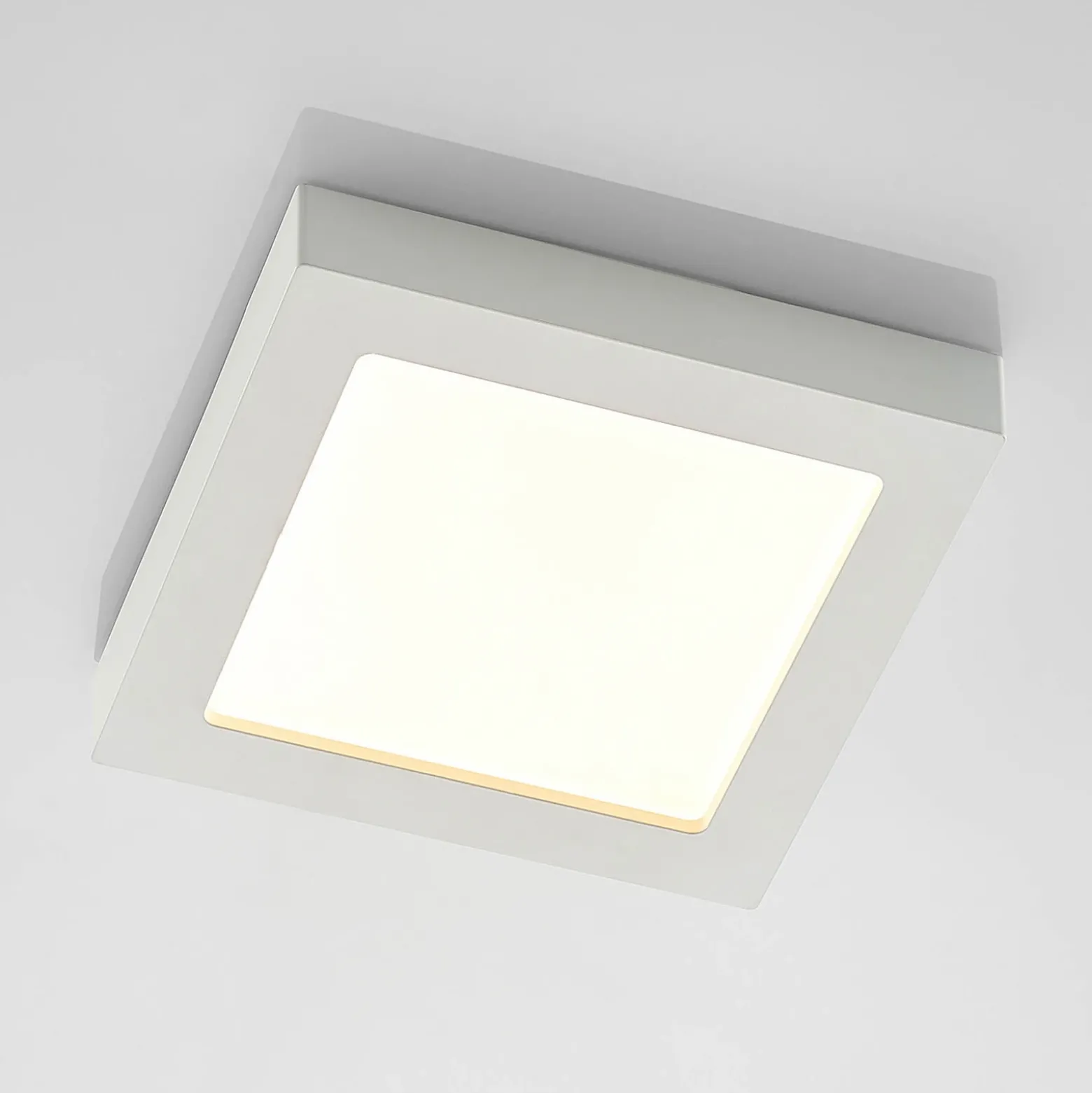 Prios Plafón LED Alette, blanco, 22,7 cm, 18 W, atenuable