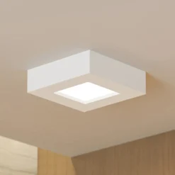 Prios Plafón LED Alette, blanco, 12,2 cm, atenuable