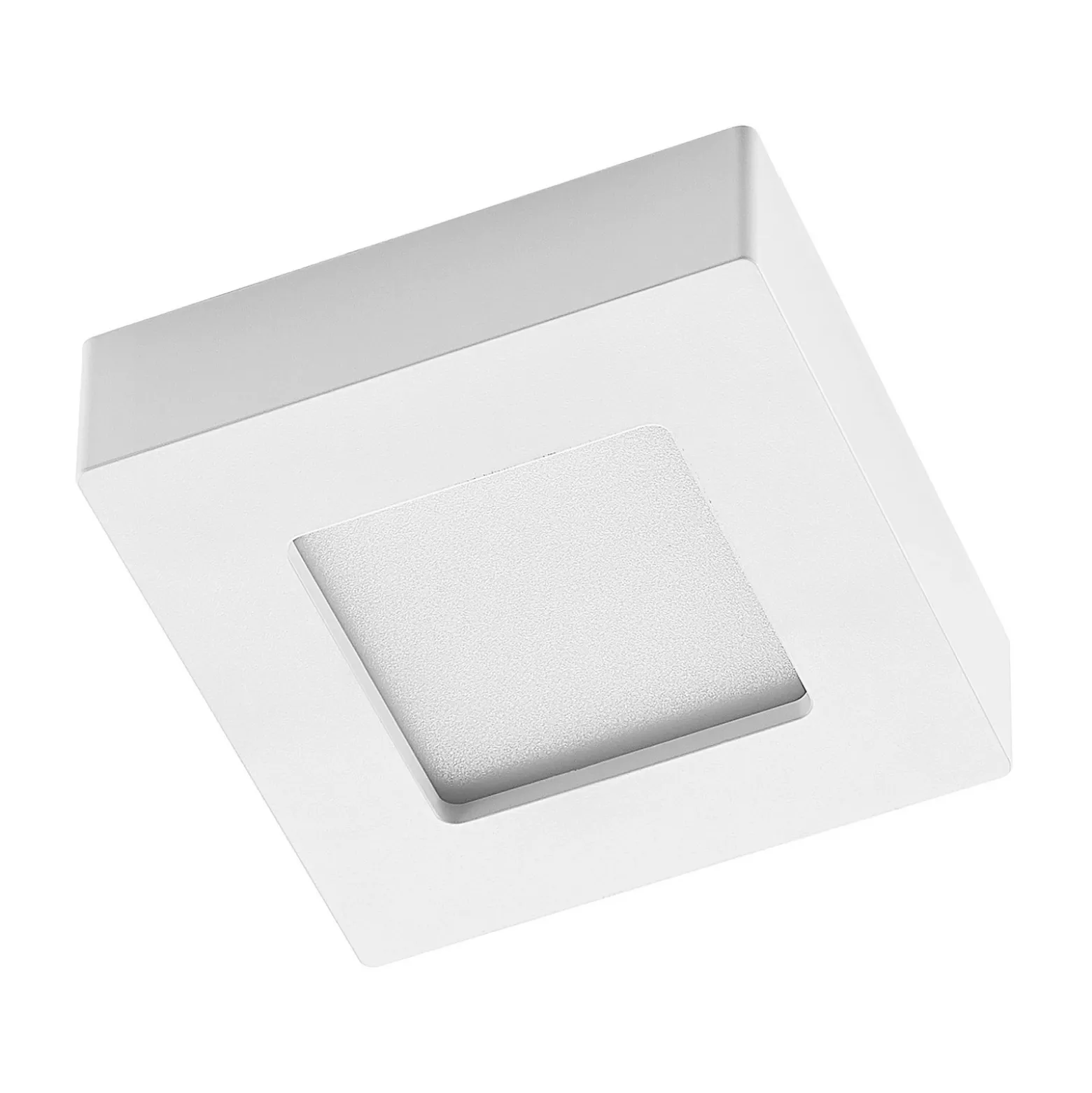 Prios Plafón LED Alette, blanco, 12,2 cm, atenuable