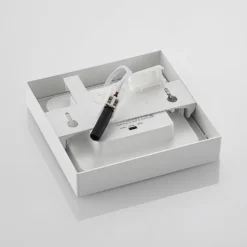 Prios Plafón LED Alette, blanco, 17,2 cm, atenuable