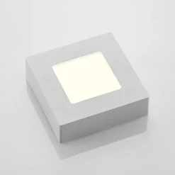 Prios Plafón LED Alette, blanco, 12,2 cm, atenuable