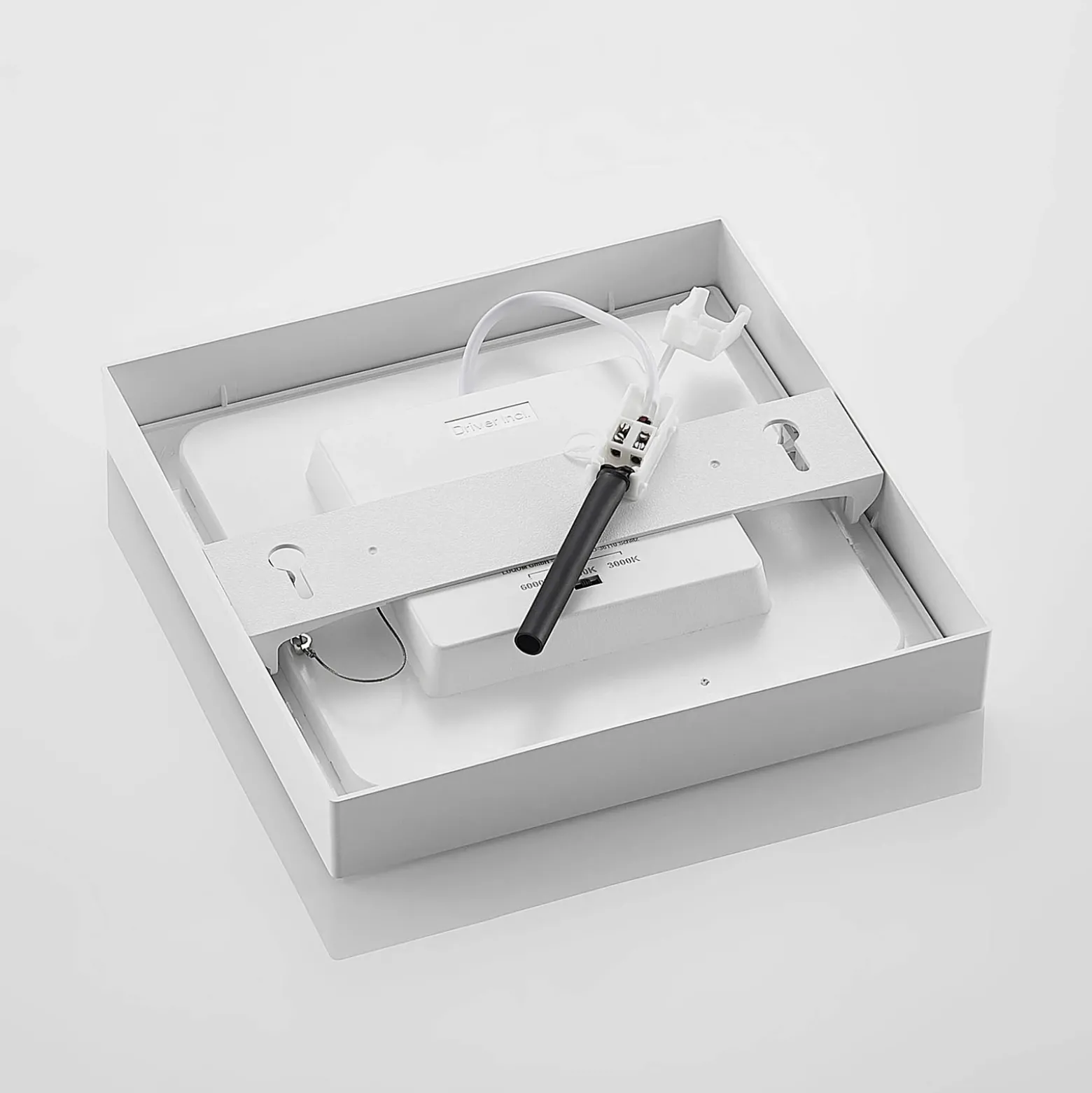 Prios Plafón LED Alette, blanco, 22,7 cm, 18 W, atenuable