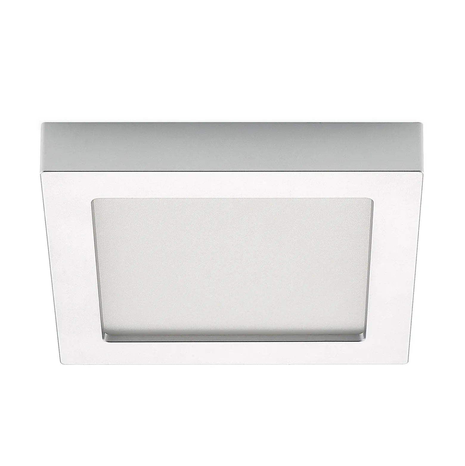 Prios Plafón LED Alette, plata, 22,7cm, 24W, atenuable