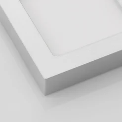 Prios Plafón LED Alette, plata, 17,2 cm, atenuable